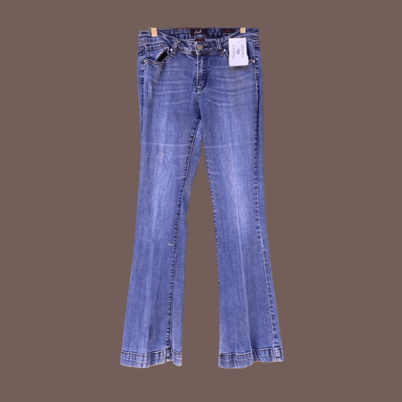 Earl Jean Flared Jeans | Blue Low-Rise | Size 4 | Y2K Vintage - Picture 1 of 5